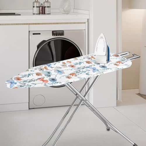 Image of Ironing Board Cover, Standard Size 15x54, Poppy Art Print, Elastic Edge, Resist Scorching, Adjustable Fastener, Fashion Iron Board Covers