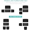 Best Choice Products 4-Piece Outdoor Wicker Patio Conversation Furniture Set for Backyard w/Coffee Table, Seat Cushions - Black/Black