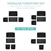 Best Choice Products 4-Piece Outdoor Wicker Patio Conversation Furniture Set for Backyard w/Coffee Table, Seat Cushions - Black/Black #1