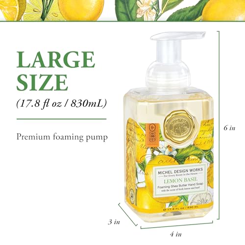 Image of Michel Design Works Foaming Hand Soap, Lemon Basil, 1-Pack, 17.8 Fl oz Each