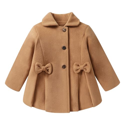 Image of JEELLIGULAR Toddler Baby Girl Coats Kids Cloak Button Warm Thick Jacket Clothes Baby Fall Winter Outwear Clothes Set