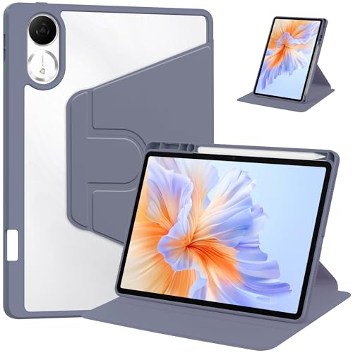 Coque rotative Honor Pad V9 11.5 2025 étui tablette avec support stylet et dos transparent