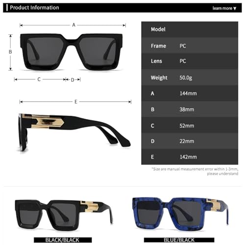 Lunettes de soleil punk avec protection UV400 contre les reflets - 7