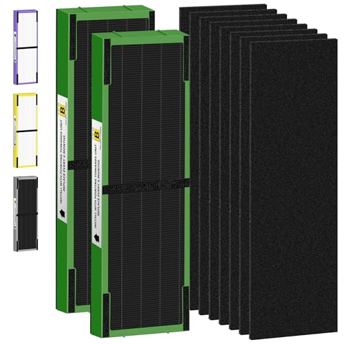 Image of FLT4825VO HEPA Toxin Absorber Filter B Replacement Compatible with G-Guardian Air Purifiers AC4825 AC4825E AC4825W AC4300 AC4800 AC4900 AC4850,2 H13 True HEPA Filters+8 Carbon Pre-Filters