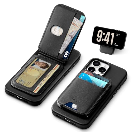 Coque iPhone 16 Pro Max magnétique TUCCH 2-en-1 avec blocage RFID et support