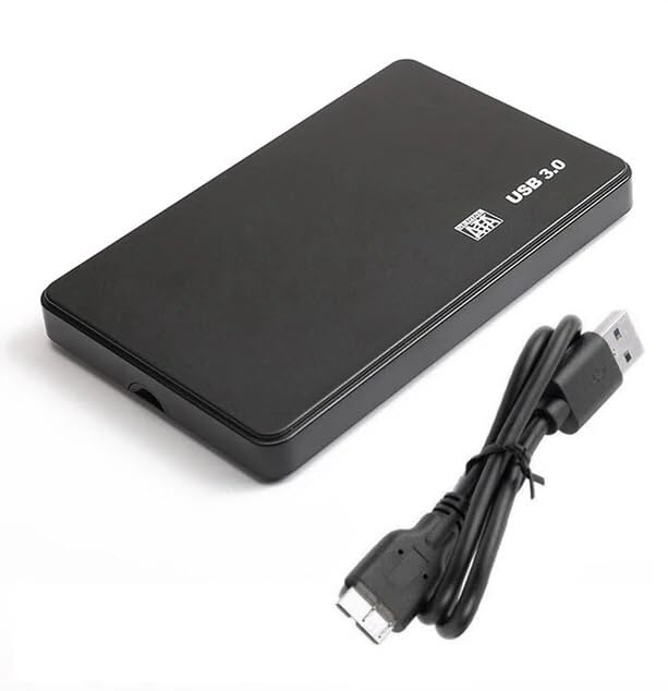 500 GB Portable External Hard Disk Drive - 500 GB - 1 Year Warranty - USB 3.0 for PC Laptop Windows Mac Xbox PlayStation - High Performance External HDD - Black (500 GB)