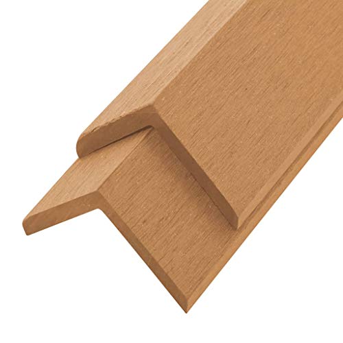 Vidaxl 5 Pcs Decking Angle Trims Wpc 66.9" Dark Brown #TOP30