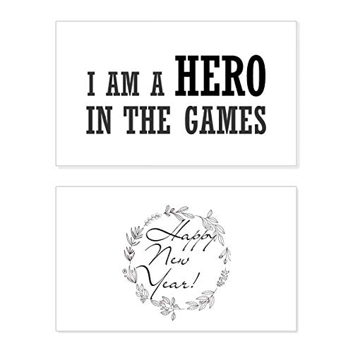 Carte commémorative Nouvel An I Am A Hero in The Games, cadeau avec message de bénédiction