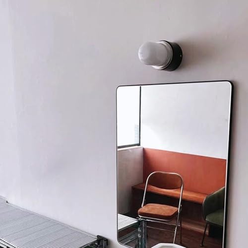 Aplique de pared moderno de vidrio blanco con interruptor de cadena para bano y pasillo 2