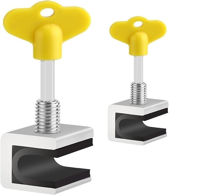 Sliding Window Stopper Lock with Screw Tightening Key Adjustable Track Blocker Aluminium Finish (Baby Safety Lock (2))-image-31