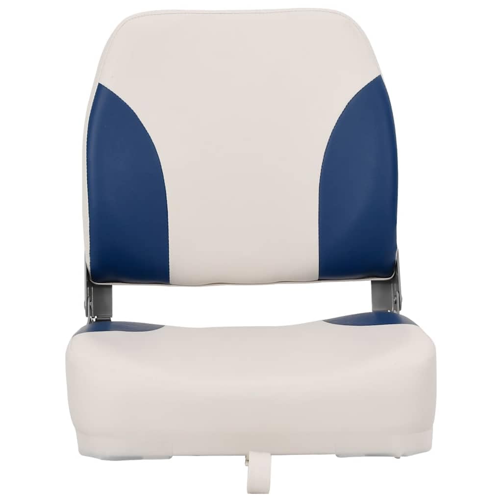 Mangloder Klappbarer Bootssitz mit Polster Blau-Weiß Set für Yacht, Wasserfahrzeug, Segelboot, Cockpit und Deck mit 360° Drehfunktion, wasserfestem PVC PU Polster, hoher Belastbarkeit