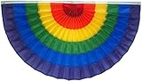 Independence Bunting - Rainbow Bunting Flag! American Made 2' x 4' LGBTQ Flag Banner! Our Fully Sewn Nylon Gay Pride Flag Banners lets you show your support for the LGBT community! (24' x 48')