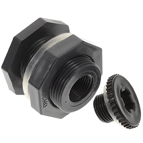 VILLCASE Water Tank Connector Bulkhead Connector Water Connector Water Tanks and Ponds Fittings Garden Hose Fitting Hose Fitting 1/2 Inch Bulkhead Parts Gasket Partition Pvc