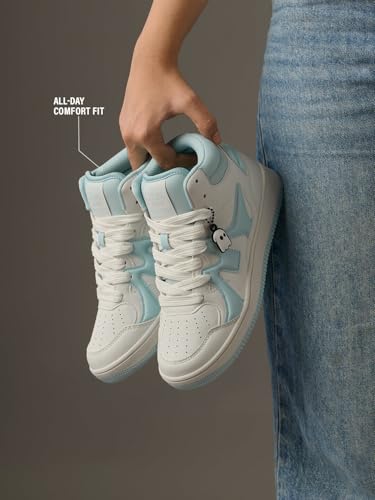 Image of The Souled Store UBZ Ascend: Men and Boys High Top Sneakers | Colourblocked Trainer with Durable PU, Padded Collar & Superior Grip Outsole