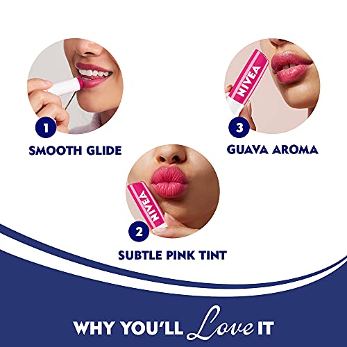 Image of NIVEA Lip Balm, Pink Guava Shine, 4.8g
