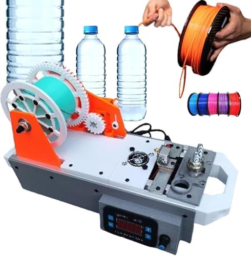 3D Printer extruder Filament Machine, Desktop Filament Machine, Digital Temperature Control, Recycled PET Bottle Recycling Machine for Home, DIY Maker, Small Studio (Color)