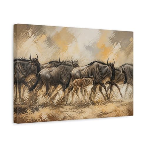 Toile gnou vintage impressionniste 45x30cm pour décoration salon