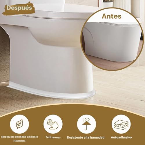 Miniatura 3 de Fixmend 3 Rollos Cinta Selladora Impermeable Para Baño, Cinta De Sellado Autoadhesiva, Para Cocina, Bañera, Lavabo, Esquina De Pared, Inodoro, Puerta, Ventana Varias Ocasiones 320 3,8 Cm