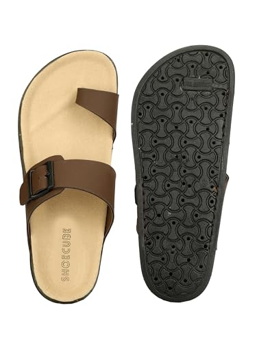 Image of Men Thumb Style Slippers | Ethnic Slip-On Sandals | Traditional Footwear | Comfortable Rubber Sole Chappals | Casual Slippers for Men