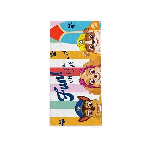 hermet, Toalla de Playa Paw Patrol, 70 x 140 cm, Toalla de Playa o Piscina, 100% algodón Suave, práctica y Ligera