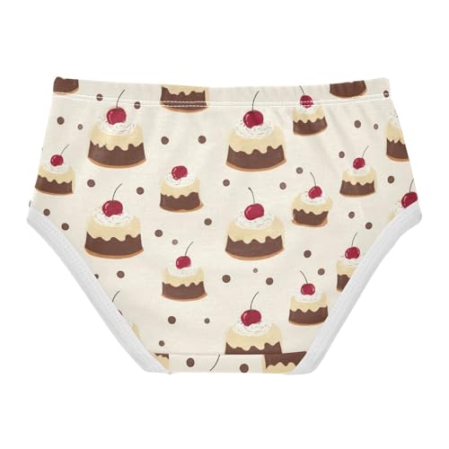 Wusikd Small Cakes Girls' Underwear Cotton Cherry Girls Briefs Soft Toddler Underwear 2T2