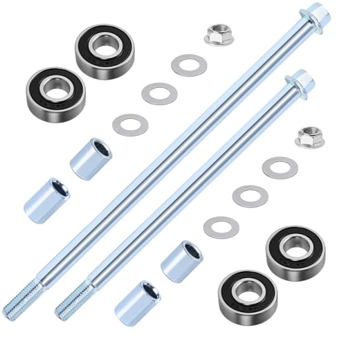 GOFIRA 12mm M12 Mini Bike Axle Kit, Rear 270mm Front 225mm Fits Coleman CT100U 97cc 100cc