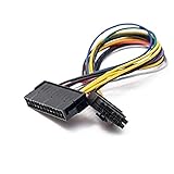 24-Pin Buchse für ATX Netzteil, 14-Pin Stecker für Motherboard.