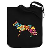 Teeburon Psychedelic White German Shepherd Bolsa de Lona 10.5' x 16' x 4'