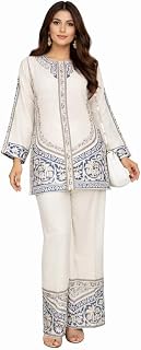 SHYAMMURLI FASHION Women's Rayon Co-ord Set Stylish | Straight Kurta with Embroidered Bell Sleeves | Ethnic Wear Set for W... Price In India