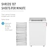 ideal. 2445 High Security Super Micro Cut Deskside Paper Shredder, Continuous Operation, 5-7 Sheet, 9 Gal. Bin, 1/2 HP Motor, P-7 Security Level