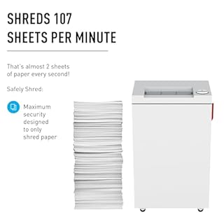 ideal. 2445 High Security Super Micro Cut Deskside Paper Shredder, Continuous Operation, 5-7 Sheet, 9 Gal. Bin, 1/2 HP Motor, P-7 Security Level