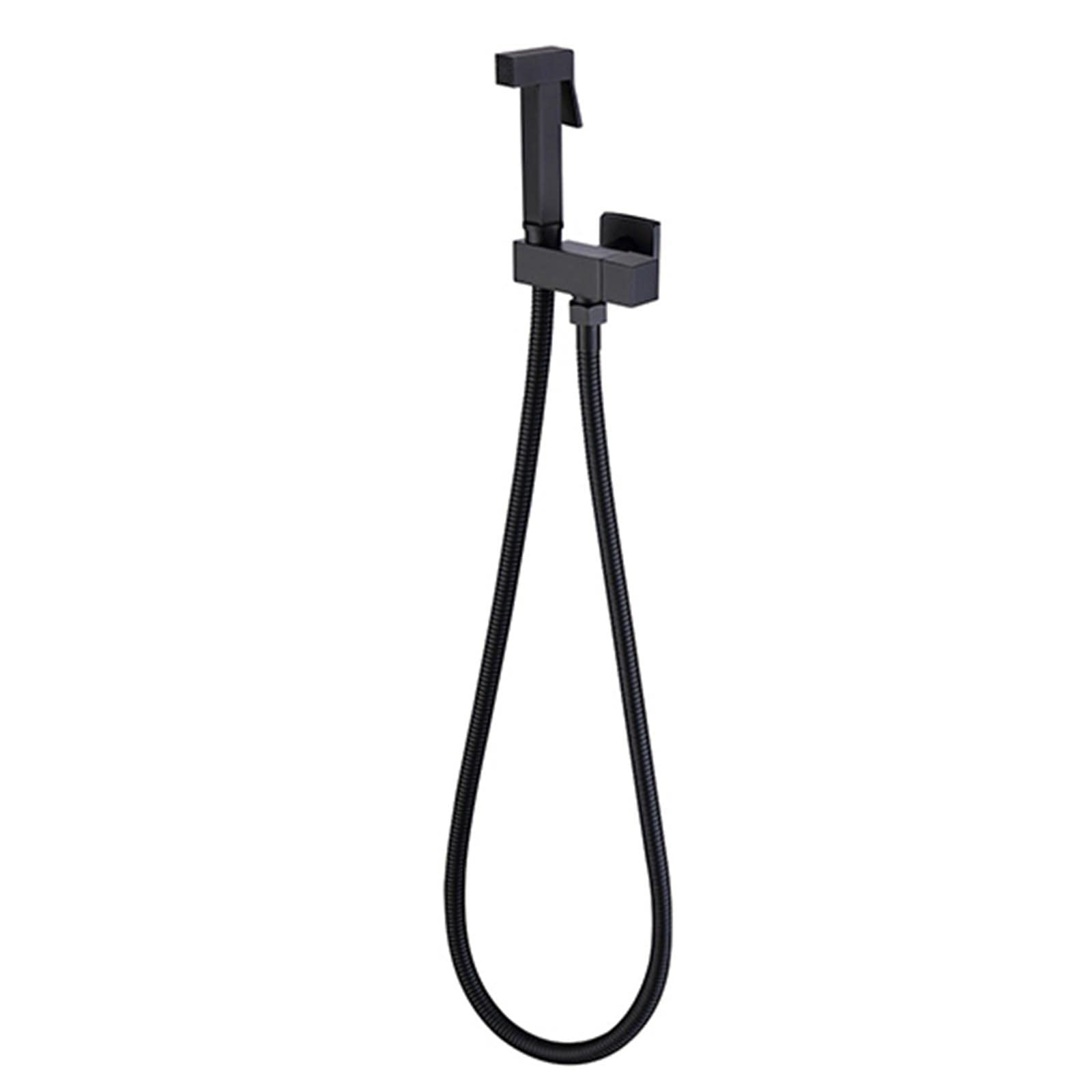 Pulverizador de bidé de mano de latón macizo con acabado cromo negro Noir