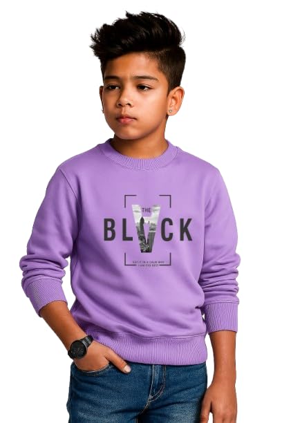 Boy's Sweatshirt, Regular Fit Round Neck Full Sleeves Graphic Printed Sweatshirts-image-7