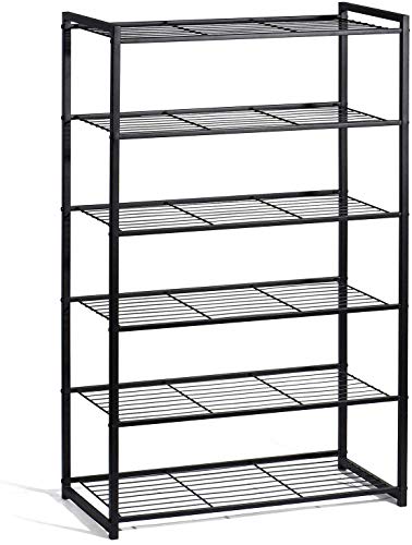 House Day Schuhregal 6 Lagig Schuhablage Schuhschrank Schuhstander Schuhaufbewahrung Platzsparend Metall Schwarz 63 X 32 5 X 103 Cm Moebel Suchmaschine Ladendirekt De