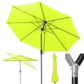Tempera 10ft Patio Market Outdoor Table Umbrella with Push Button Tilt and Crank,Large Sun Umbrella with Sturdy Pole&Fade Resistant Canopy,Easy to Set,Apple Green