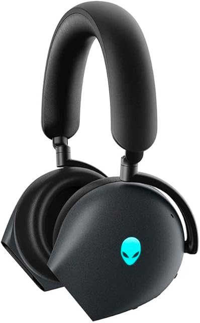 Alienware Tri-Mode bezprzewodowy zestaw słuchawkowy gamingowy | AW920H (Dark Side of The Moon), czarny, 17,4 cm