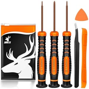 JOREST Tournevis Kit pour Nintendo Switch, 6Pcs Demontage Set avec Triwing Y00,Y1,Phillips PH000, Pince à Epiler, Pied de Biche, Triangle Pry, pour Switch Lite, Joycon Controller, Wii