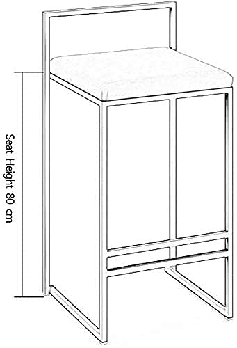Bancos de bar, banco de altura de balcão de design moderno, cadeiras de jantar com armação de aço pa