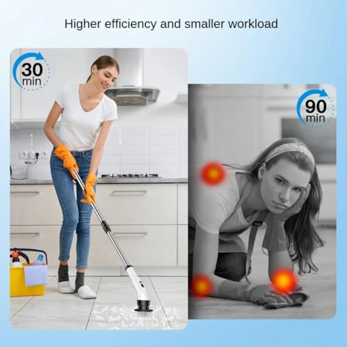 Brosse de nettoyage électrique multifonction rotative pour toutes surfaces