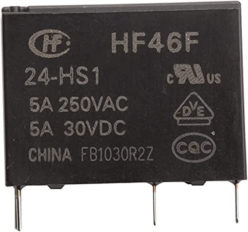 Relé HF46F-24-HS1 24V conmutador DIP4 compatible con ALDP 5A 250VAC para PCB 3