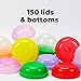 Capsule Vending Machine Translucent Acorn Capsules Empty 150 pcs 2 inch - Gumball Machine Capsules Bulk Party Favors Containers - Easter Basket Stuffers Gifts Pinata Stuffers DIY Craft Supplies