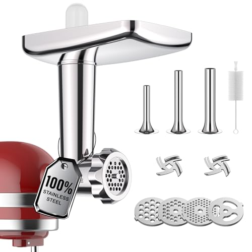 Edelstahl Fleischwolf Aufsatz für Kitchenaid Zubehör, Hohe Qualität Edelstahl Fleischwolf für...