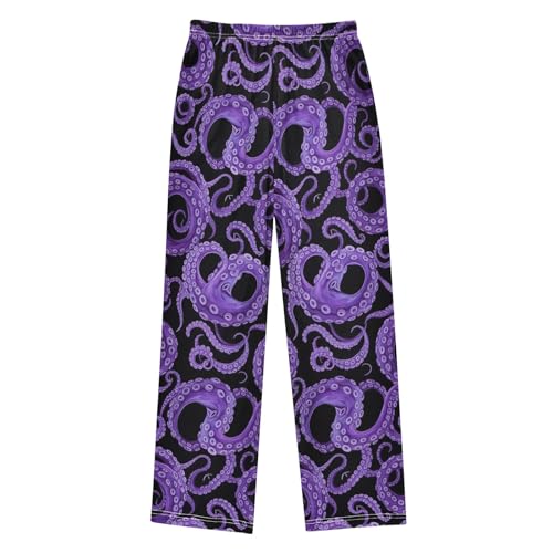 CHIFIGNO Purple Octopus Tentacles Pajamas Pants Pants 13-14 Sleep Pjs Lounge Pants with Pockets2