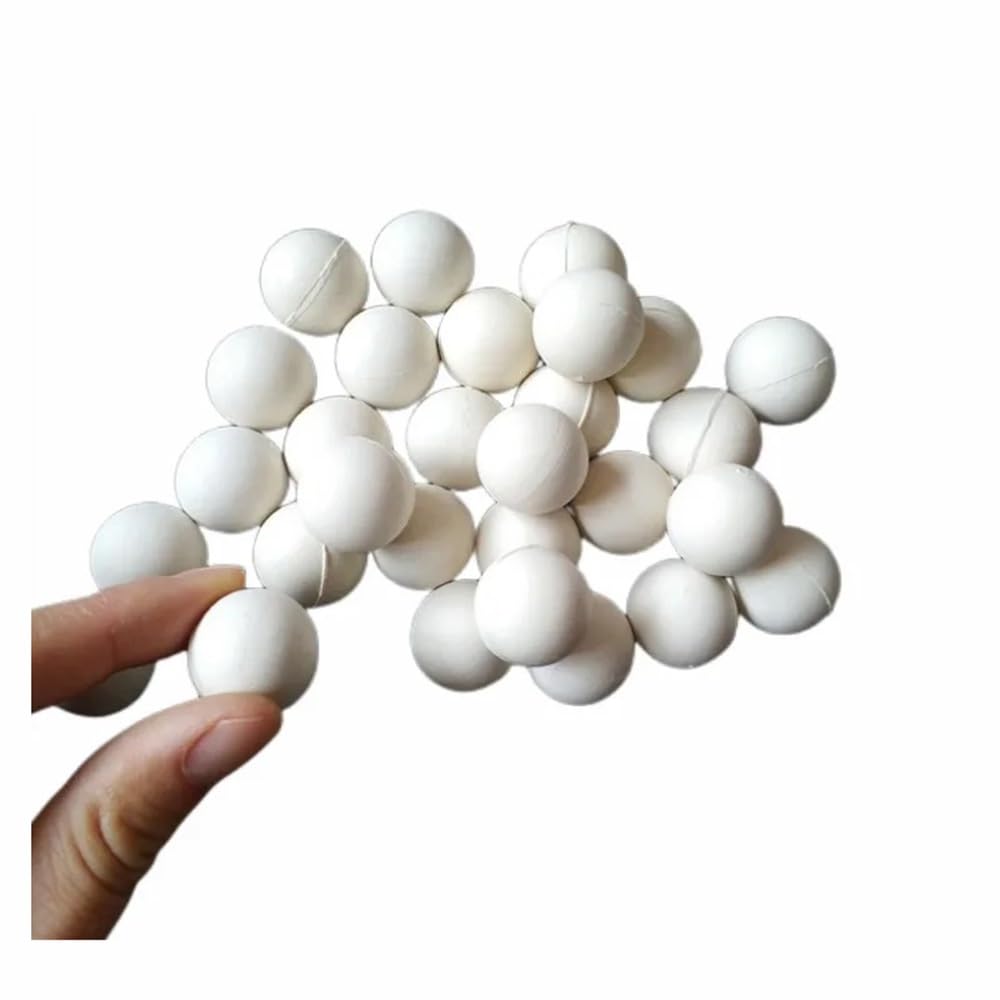 Cristalería de Laboratorio Bolas de goma for tamices Bola de goma sólida blanca Bola saltarina for limpiar la pantalla del tamiz 10 20 25 30 3 40 45 50 mm(15mm)