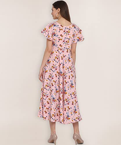 Image of QIQI Women's Crepe A-Line Maxi Casual Dress