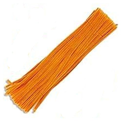 Image of 100Pcs Pipe Cleaners Craft Set | Chenille Stem Fuzzy Sticks DIY Craft Supplies for Art Projects Activities, Decorations, Flower Making, Modeling & Sculpting (Golden Yellow)