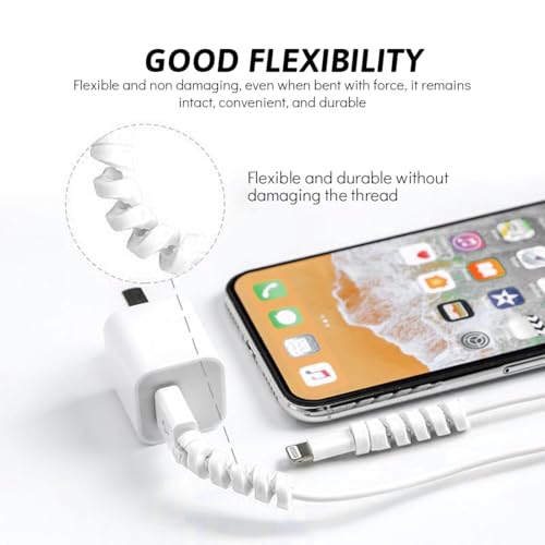 YAPKOLV 14 Stück Kabelschoner Kabel Schutz Ladegerät für Typ-C-Ladegerät Blitzladegerät Alle Handys Ladekabel Mauskabel USB-Kabel (Schwarz + Weiß)
