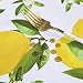 Pioggia Vinyl Tablecloth with Flannel Backed Waterproof Oil-Proof PVC Table Cloth Wipeable Spill-Proof Plastic Table Cover for Indoor and Outdoor(Lemon, 60 x 102 Inch Rectangle)