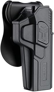 CYTAC OWB Holster for Glock 34 Gen 1 2 3 4 5 / Glock 17 19 41 45 - Index Finger Released | Adjustable Cant | Autolock | Outside Waistband Carry | Silicone Pad Paddle | Matte Finish -RH