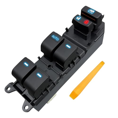 Driver Side Window Switch, Ice Blue Backlight, OEM Replacement